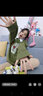 LDBE綠色圓領(lǐng)衛衣女春季加絨加厚寬松美式復古潮牌小眾設計感套頭上衣 森林綠【秋冬加絨】 XL（110-125斤） 曬單實(shí)拍圖
