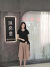 艾柔丹夏天連衣裙夏季新款女裝裙子小個(gè)子套裝女兩件套2025年新款夏裝 黑+卡其 M 曬單實(shí)拍圖