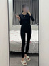 班仕利無(wú)痕德絨發(fā)熱保暖內衣套裝女士加絨加厚羊毛蠶絲恒溫打底秋衣秋褲 黑色（山羊絨+蠶絲加絨款-35℃） M 【推薦體重85-100斤】 曬單實(shí)拍圖