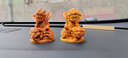 小木緣生太行崖柏木雕文殊普賢觀(guān)音寺廟供奉佛像生肖守護神車(chē)載人物擺件 一對 曬單實(shí)拍圖