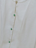 帕羅（PALUOPO）新中式春夏新款長(cháng)袖襯衫女 20姆米提花雙橋 真絲釘珠盤(pán)扣立領(lǐng)襯衣 白色 XL (170/92A) 曬單實(shí)拍圖
