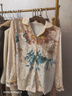 莫代爾金絲絨睡衣女秋冬季長袖長褲花卉印花感可外穿家居服套裝 牡丹花開【長袖+長褲】 M 【80-100斤】 曬單實拍圖