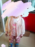 G.DUCKKIDS童裝女童春裝套裝兒童服裝一歲寶寶衣服小童春秋彩虹三件套2幼兒 粉色小熊彩虹毛衣三件套 100 尺碼2~3歲【 90-100cm】 曬單實拍圖