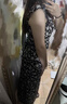 Jret茶歇法式赫本風(fēng)黑色碎花連衣裙子女夏季2025新款氣質(zhì)收腰長裙 【黑色小飛袖碎花連衣裙】【釣系 L 55/60kg 曬單實(shí)拍圖