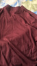 布先生明星同款秋冬季可機洗純羊毛衫男士毛衣 酒莊紅 M-170 曬單實(shí)拍圖