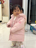 笛莎（DEESHA）童裝女童和暖系列三防中長版防寒羽絨服2024冬季新款女寶時尚外套 泡芙粉 90 曬單實拍圖