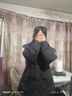 鴨鴨（YAYA）王一博明星同款羽絨服女2025冬季新款男女同款面包服連帽加厚外套 曬單實(shí)拍圖
