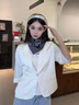 瑪麗亞·古琦（MARJA KURKI）百搭桑蠶絲方巾真絲絲巾女士教師節禮物女友生日禮盒裝剪影黑 曬單實(shí)拍圖