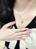 沫蘭（MOLADY）S925銀和田玉項鏈女士輕奢福袋吊墜女生日紀念日禮物送女友 [進口鋯石]福袋和田玉項鏈*禮盒 曬單實拍圖