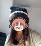 易茶新款保暖護耳針織毛線(xiàn)帽日韓顯臉小可愛(ài)小熊耳朵帽子女秋冬季帽子 小熊-黑色M18 曬單實(shí)拍圖