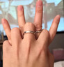 伊凡迪鉆戒鉑金戒指白金情侶對戒活口閉口求訂結(jié)婚生日禮物送女朋友老婆 輕奢款銀鍍金鉆石對戒【本地倉直發(fā)，可分開發(fā)】 曬單實拍圖