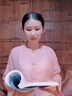 浮云堂.風(fēng)」綺霞.中式改良國風(fēng)盤(pán)扣粉色襯衫女25春秋禪意提花上衣 蓮紅（上衣） M 曬單實(shí)拍圖