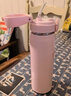 膳魔師（THERMOS）吸管杯保溫杯316L不銹鋼彈蓋輕巧隨行兒童學(xué)生水杯TEMI-350/500S 白色 500ml 曬單實(shí)拍圖