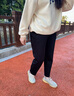 安踏（ANTA）運(yùn)動(dòng)長(zhǎng)褲女冬季密暖絨保暖純棉黑色運(yùn)動(dòng)褲衛(wèi)褲162447312N 基礎(chǔ)黑-2 L (女170) 曬單實(shí)拍圖