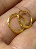 中國(guó)黃金足金車(chē)花閃耀小耳圈黃金耳環(huán)耳飾送女友老婆情人節(jié)禮物 約1.1g【京倉(cāng)速達(dá)】 曬單實(shí)拍圖