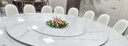酒店圓桌中間擺花仿真花裝飾花飯店餐桌轉(zhuǎn)盤桌面擺件假花花藝 優(yōu)雅紅色圓桌花 50厘米直徑 曬單實(shí)拍圖