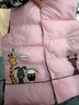 G.duck小黃鴨兒童卡通羽絨棉服馬甲中小童背心嬰兒女寶寶內膽男女童保暖 小鹿粉色 100 建議80-90厘米 曬單實(shí)拍圖