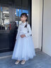 小咔衣濃兒童禮服高端女童公主裙小主持人花童婚紗長(cháng)袖鋼琴演奏演出服秋季 白色20066長(cháng)袖長(cháng)款 130 曬單實(shí)拍圖