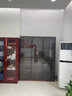 波克夏家具家具屋 包安裝】玻璃書(shū)柜帶門(mén)展示柜客廳儲(chǔ)物柜書(shū)柜落地一體靠墻 60cm長(zhǎng)雙門(mén)（胡桃色）. 可定制 曬單實(shí)拍圖