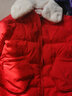 茵曼（INMAN）女童毛領(lǐng)中長(cháng)款紅色羽絨服冬季新款90%含絨量保暖外套中大童 紅色 130 曬單實(shí)拍圖