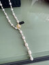 Amber Lollipop珍珠項鏈女士毛衣鏈吊墜輕奢鎖骨鏈周年紀念日生日禮物送女友老婆 項鏈（淡水珍珠+鍍14K金） 曬單實(shí)拍圖