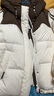 雪中飛新款女士撞色短款連帽立領(lǐng)羽絨服時(shí)尚氣質(zhì)簡(jiǎn)約防風(fēng) 米白|8011 165/88A 曬單實(shí)拍圖