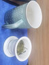 乾唐軒活瓷花系列 馬克杯帶蓋茶水分離杯陶瓷杯女生高顏值送人禮物女 薄荷綠孔雀綠漸層+手工描金460ml 曬單實拍圖