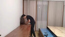 美洲馬（MEZVMV）實(shí)木雙人學(xué)習桌學(xué)生書(shū)桌書(shū)架一體桌家用臥室寫(xiě)字桌學(xué)生課桌椅組合 胡桃色桌子+牛角椅*2 160*60*188cm 曬單實(shí)拍圖