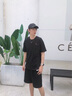 古先森男士短袖t恤男寬松純棉夏季上衣服半袖印花打底衫圓領(lǐng)大碼體恤 黑色 2XL 【160-180斤】 曬單實(shí)拍圖