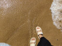 百慕倾臣凉拖鞋女夏季外两穿沙滩EVA柔软上班卡通可爱舒适防滑耐磨凉鞋 卡其【花朵熊】 39-40 正码 实拍图