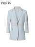 PORTS寶姿春季新品女裝職業(yè)裝簡(jiǎn)約一?？畚餮bALP8J008SWP027 BLUE 常規 M (6) 曬單實(shí)拍圖