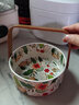 貝玉七彩云花手提碗陶瓷水果碗沙拉碗創(chuàng)意泡面碗ins高顏值餐具景德鎮(zhèn) 1個(gè)裝6.5英寸七彩云花提柄啞光碗 曬單實(shí)拍圖