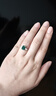 MOOLEECA925銀合成祖母綠戒指方形開口戒節(jié)日禮物送女友 主石1.23ct 曬單實拍圖
