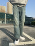 ABLE JEANS【直筒滑板褲】秋冬新款男裝復古寬松百搭顯高加厚水洗牛仔褲男士 黃泥藍 34 /34(90-95kg） 曬單實(shí)拍圖