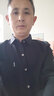 袋鼠（DAISHU）長袖襯衫男抗皺免燙春秋季中老年爸爸裝真口袋仿棉麻打底襯衣男 黑色【不加絨】 165/M 推薦100-120斤 曬單實拍圖