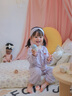 湯尼倍兒湯尼倍兒嬰兒洋氣套裝春秋女寶寶長袖家居服分體衣服夏季空調(diào)睡衣 淺紫色 73 cm 曬單實拍圖