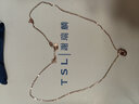 謝瑞麟（TSL）18K金項鏈時尚雙環(huán)愛心彩金套鏈生日女AG539七夕禮物 k紅 長度約45cm 曬單實拍圖