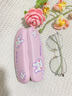 MINCITY 卡通眼鏡盒 可愛(ài)學(xué)生眼鏡盒 便攜抗壓防摔少女心INS 眼鏡收納盒 淺灰色 粉底兔兔 雙面圖案 曬單實(shí)拍圖