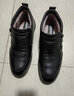 老人頭（LAORENTOU）男靴秋冬棉鞋商務(wù)休閑高幫鞋拼接頭層牛皮套腳鞋拉鏈厚底加絨保暖靴子 A90388 黑色 43 曬單實(shí)拍圖