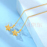 夢(mèng)金園 18K金耳線AU750花絲星星耳線彩金流蘇耳墜生日禮物 曬單實(shí)拍圖