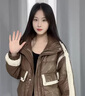 MZPLOIpu皮時(shí)尚亮面羽絨服女2025秋冬新款撞色小個(gè)子白鴨絨面包服短外套 深咖色 M 曬單實(shí)拍圖