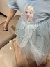 G.DUCKKIDS小黃鴨女童連衣裙冰雪奇緣愛莎公主裙兒童艾莎蓬蓬裙寶寶生日禮服 藍色 90 尺碼1~2歲【 80-90cm】 曬單實拍圖