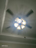 米族新中式美式客廳風(fēng)扇吊燈木葉臥室電扇燈工業(yè)復(fù)古吊燈餐廳電風(fēng)扇燈 護眼白色木葉3頭42寸-三色遙控 曬單實拍圖
