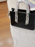 布契拉提意大利輕奢品牌包包女包大容量女士手提托特包送老婆女友生日禮物 黑色白帶 曬單實(shí)拍圖
