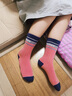 G.duck女孩長(cháng)筒棉襪女童兒童襪子中長(cháng)筒春秋季彩色條紋秋冬學(xué)生運動(dòng)棉襪 拼色彩條女4雙 9-12歲(建議鞋碼30-36) 曬單實(shí)拍圖