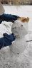 慕熙威尔儿童骑行手套男女孩秋冬季加绒加厚防水保暖学生登山训练玩雪骑车 深蓝色 L（8-14岁） 实拍图