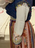 七月夕原創(chuàng)漢服x杭州博物館聯(lián)名 靈嶼川 坦領(lǐng)短衫針織半臂燈籠褲 坦領(lǐng)上襦藍(lán) 現(xiàn)貨 S 曬單實(shí)拍圖