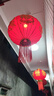 哈駱頓（HALODN）燈籠大門掛的2025新款大紅燈籠植絨室外免接線led燈燈籠新年裝飾 100#led燈【2-3m大門推薦】 65cm 一對裝，隨心選，升級流蘇穗珠盤 曬單實拍圖