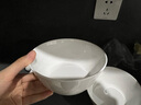 國玥 骨瓷碗具套裝家用碗純白陶瓷米飯碗可洗碗機飯碗防燙釉下彩碗具 純白5.5英寸東洋碗4個(gè) 曬單實(shí)拍圖
