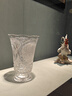 中國國家博物館（NATIONAL MUSEUM OF CHINA）手工玻璃杯雕花杯子復古酒杯家用冷水杯禮盒古風國潮生日禮物 海晏河清手工玻璃杯藍色 270ml 1只 曬單實拍圖